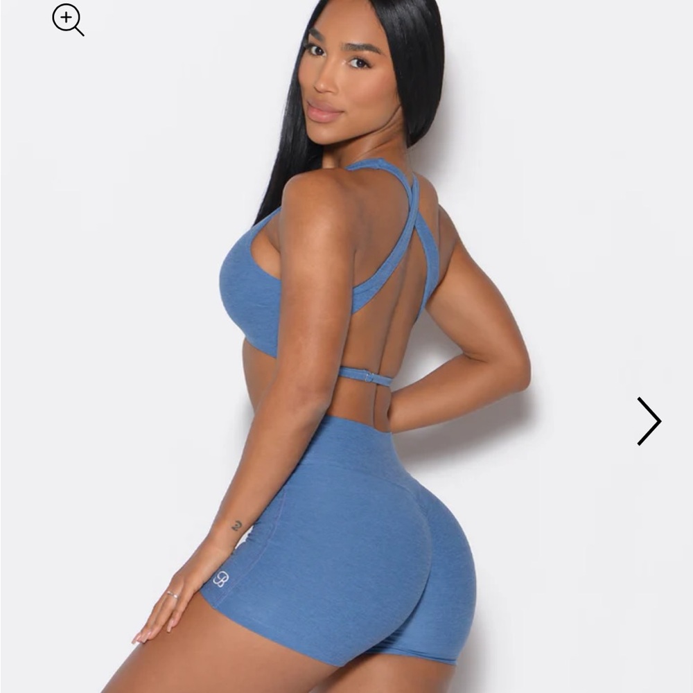 Bombshell Sportswear Blue Bike Shorts - Picture 3 of 3